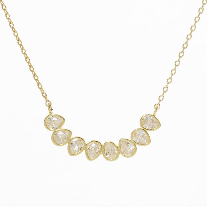 Gold Multicolor Waterdrop Necklace