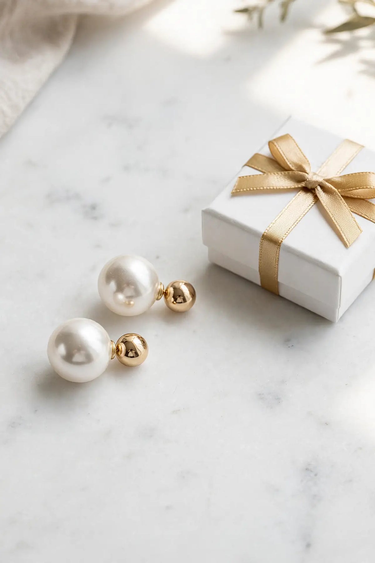 Double-Sided Pearl Stud Earrings – Pearl Ball Jacket