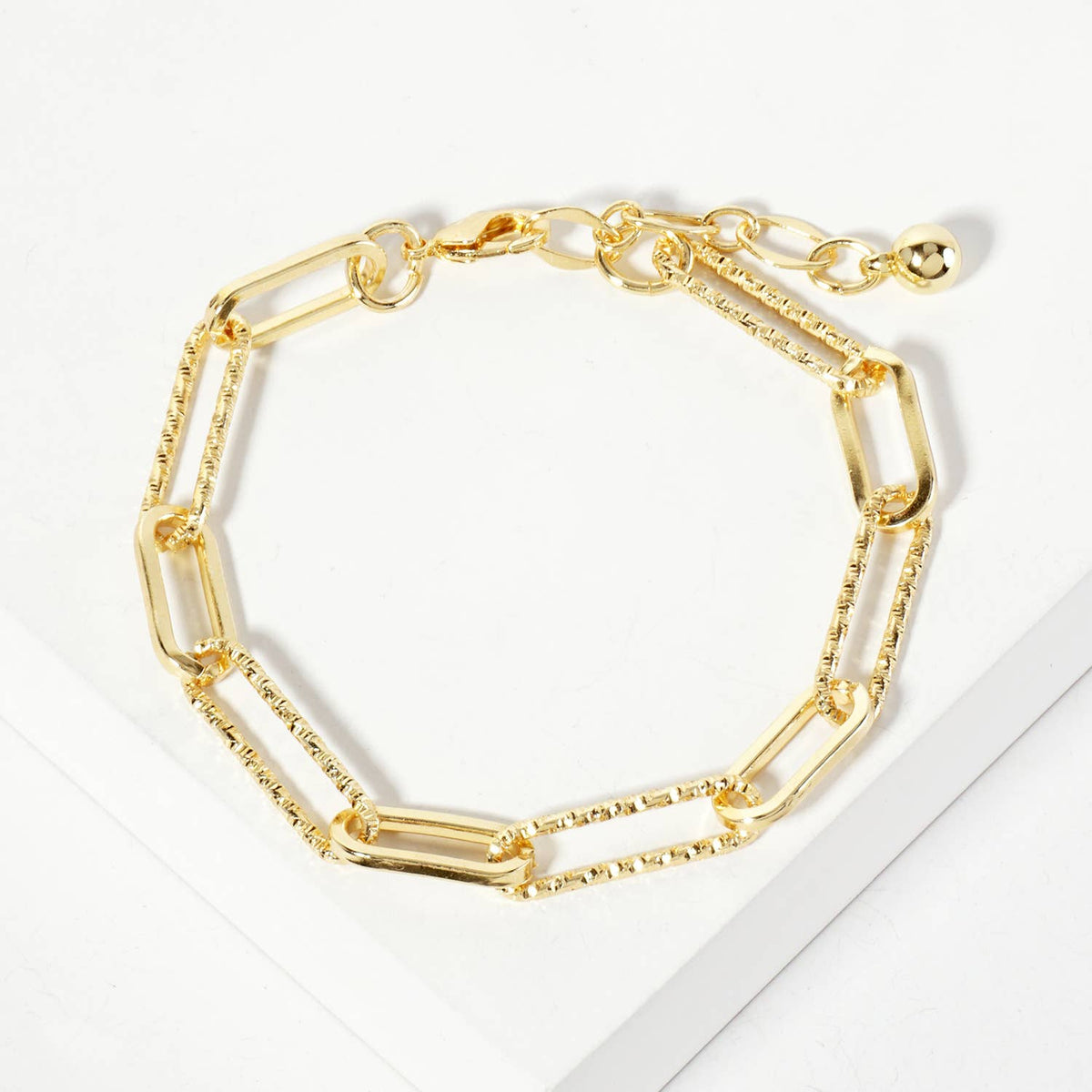 Modern Multi-Link Mixed Texture Chain Bracelet