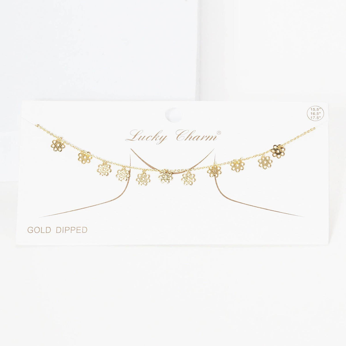Gold Plated Chain w/ Sunflowers Necklace