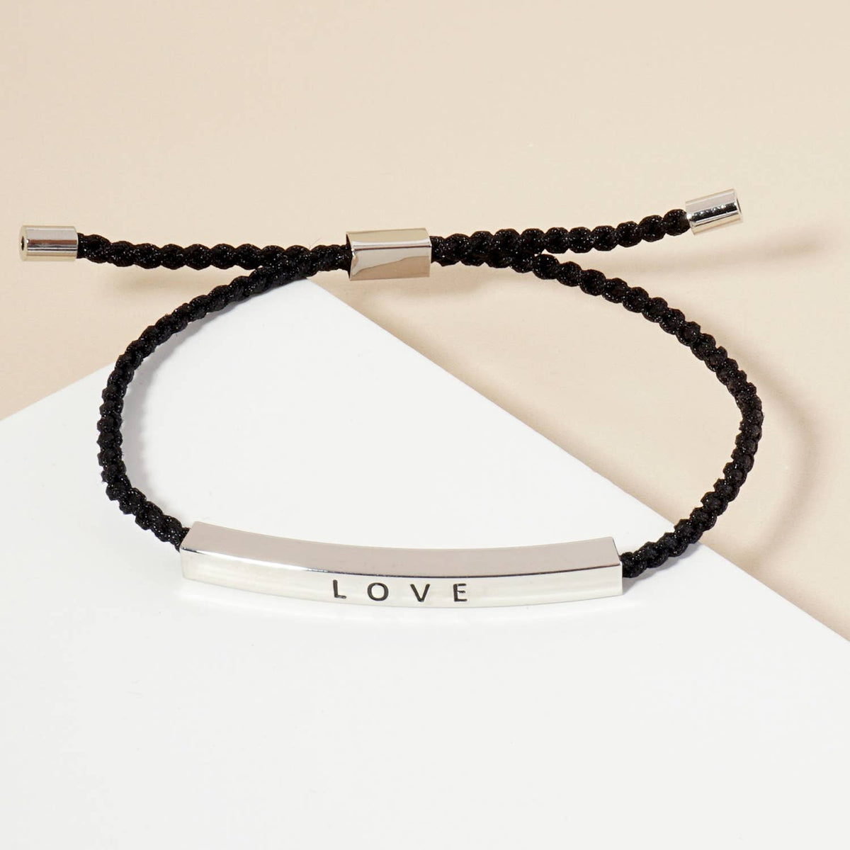 Inspirational Messages "Love" Tube Bar Bracelet