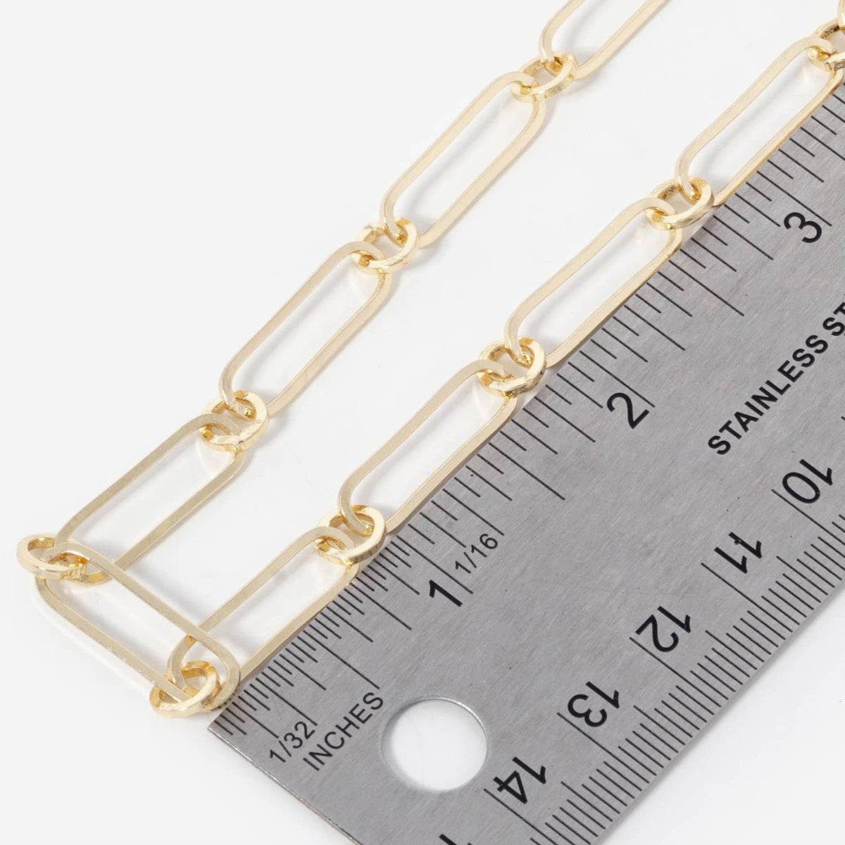 Delicate Paperclip Link Chain Necklace