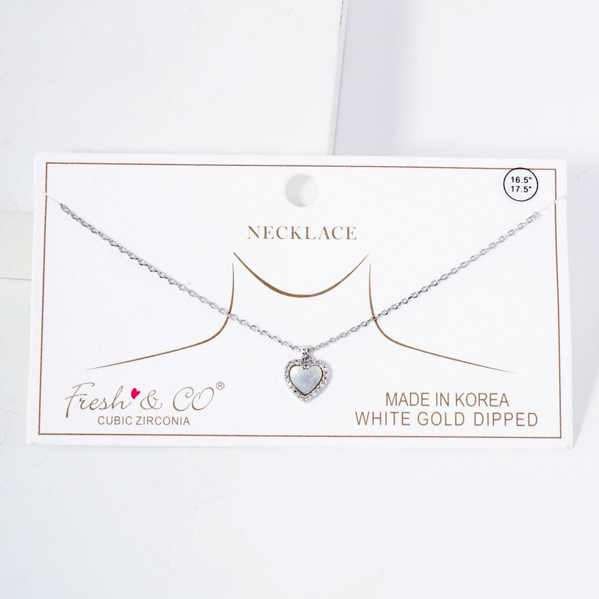 Pave-Set Cubic-Zirconia 9mm Heart Pendant Necklace