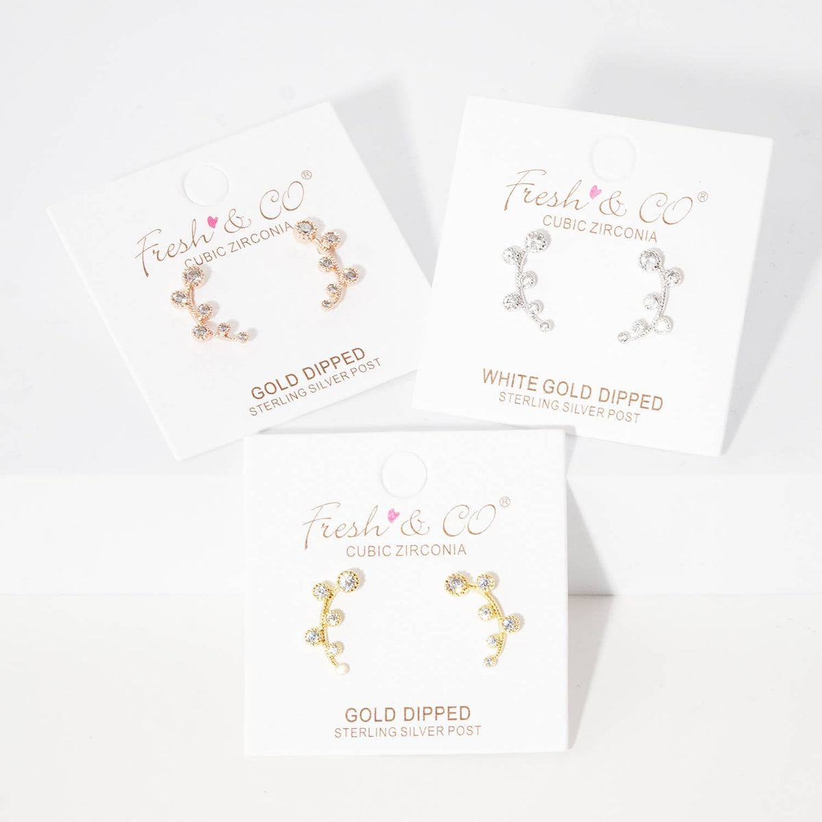 Cubic Zirconia Ear Crawlers