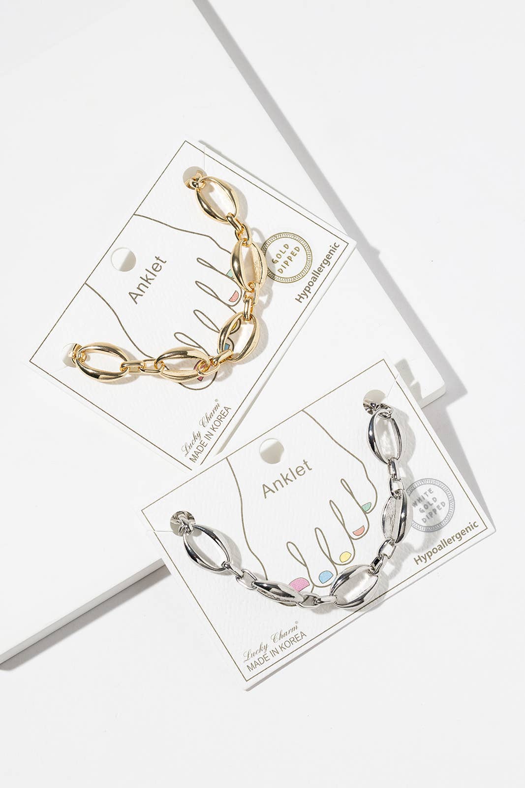 High-Shine Oval Link Statement Anklet