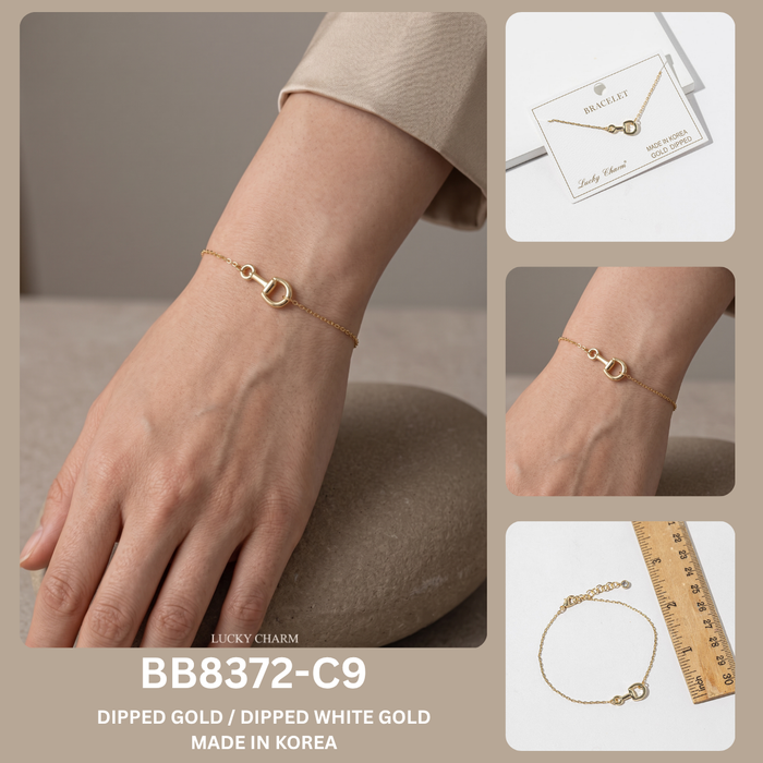 Minimalist Horsebit Charm Bracelet