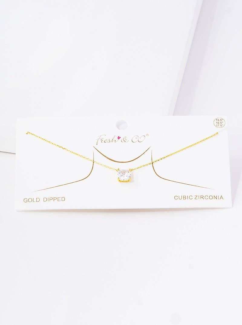 Gold Plated Oval Cut Moissanite Necklace