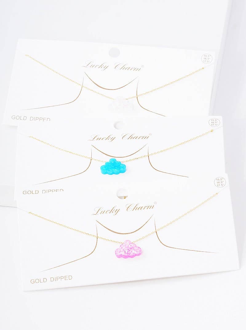 Gold Plated Opal Cloud Necklace