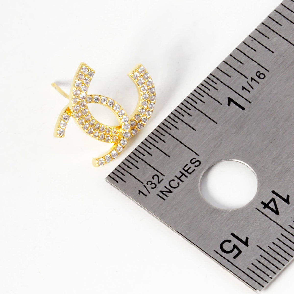 Dainty Interlocking Spiral Cubic Zirconia Stud Earrings