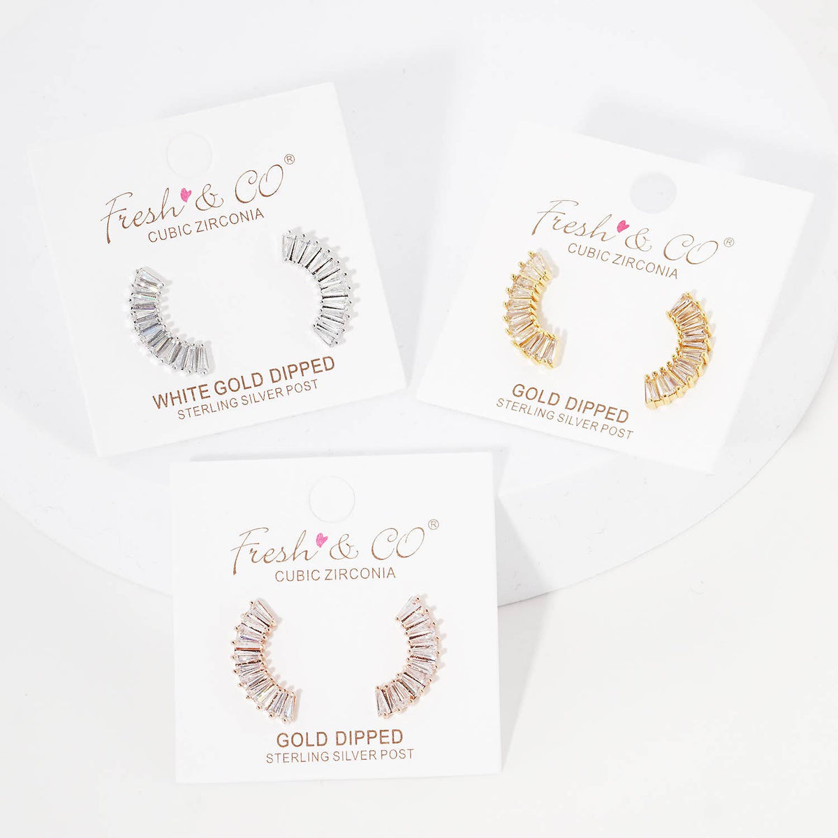 Baguette Cubic Zirconia Ear Crawlers