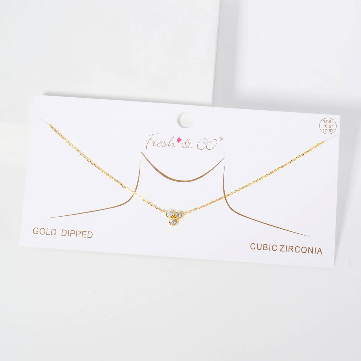 Minimalist Three-Stone Bezel Necklace