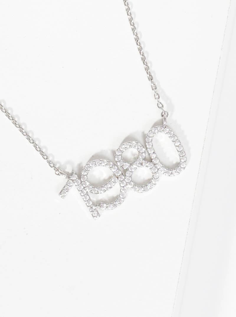 Gold Plated Cubic Birth Year Necklace