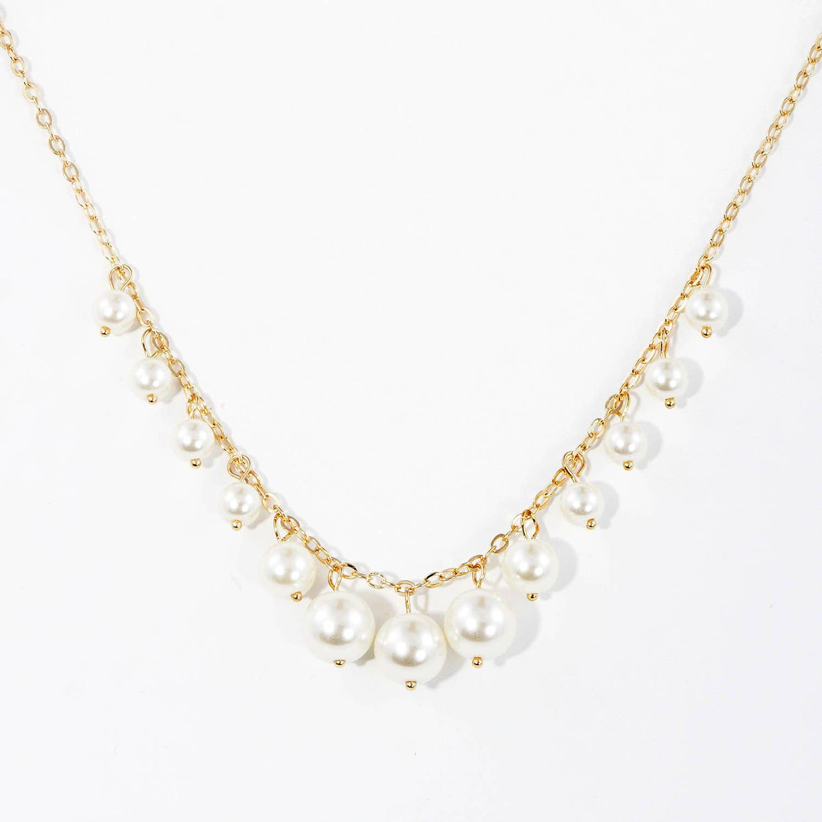 Bridesmaid Pearl Dangle Chain Necklace