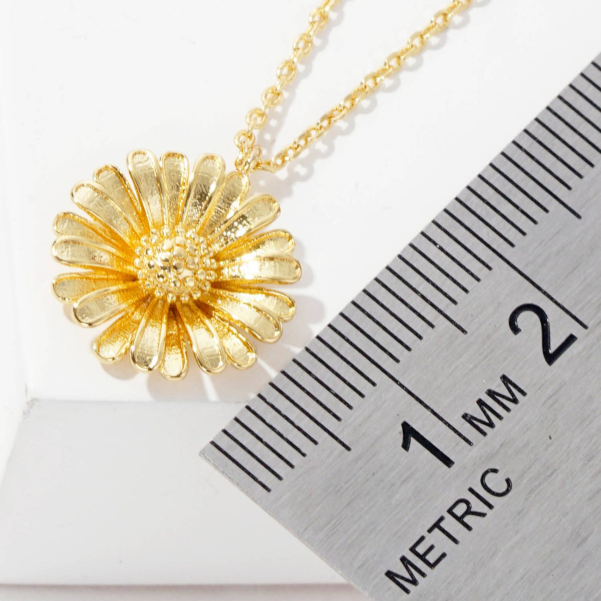 Gold Plated Sunflower Necklace