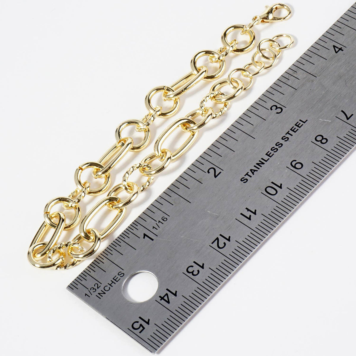 18K Gold Dipped Link Chain Bracelet