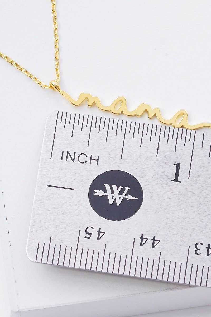 Gold Mama Vertical Necklace