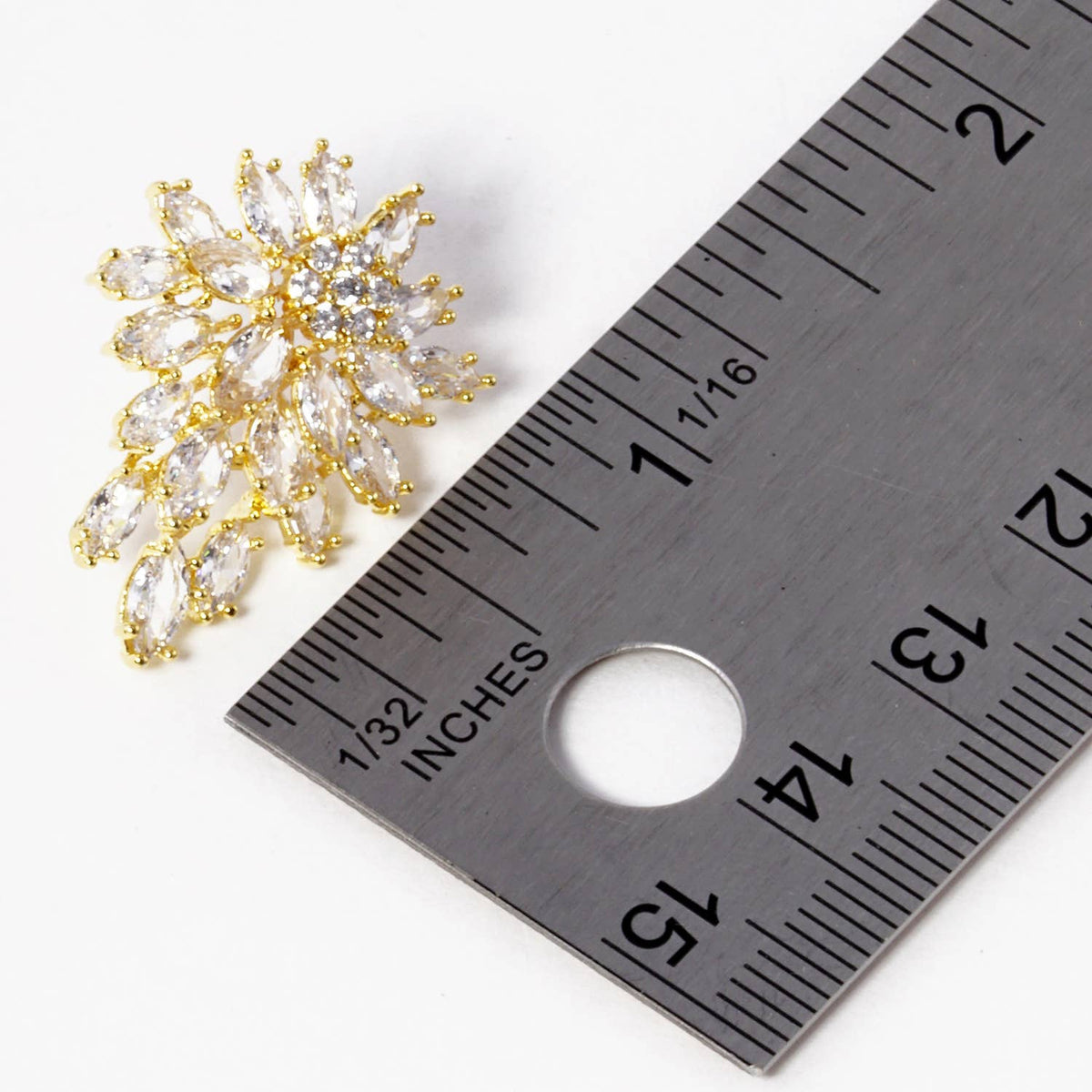 Dazzling Cubic Zirconia Floral Cluster Drop Earrings