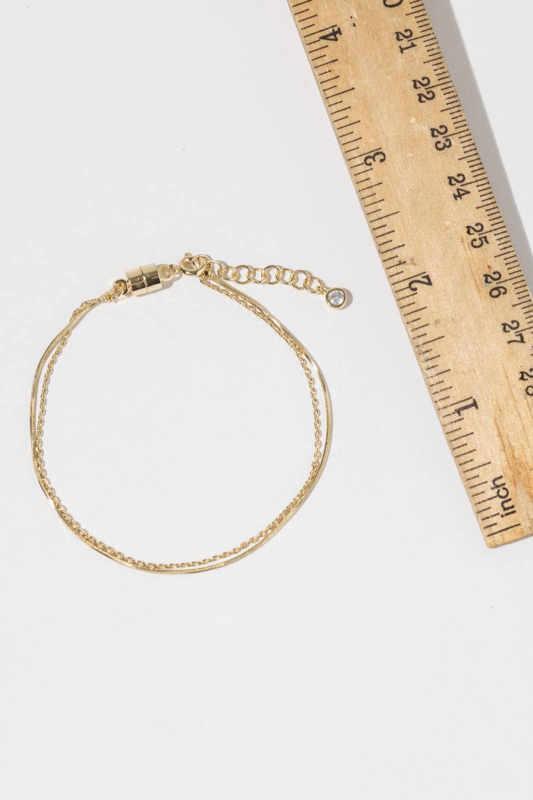 Minimalist Double-Row Magnetic Clasp Bracelet