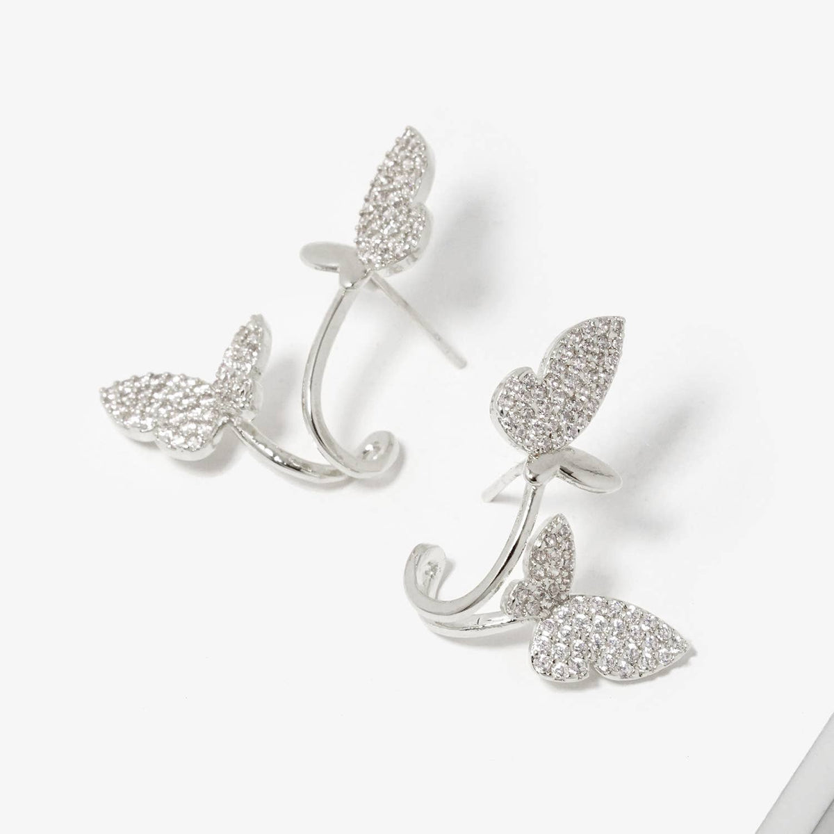 Dainty Butterfly Cubic Zirconia Crawler & Ear Cuff Set