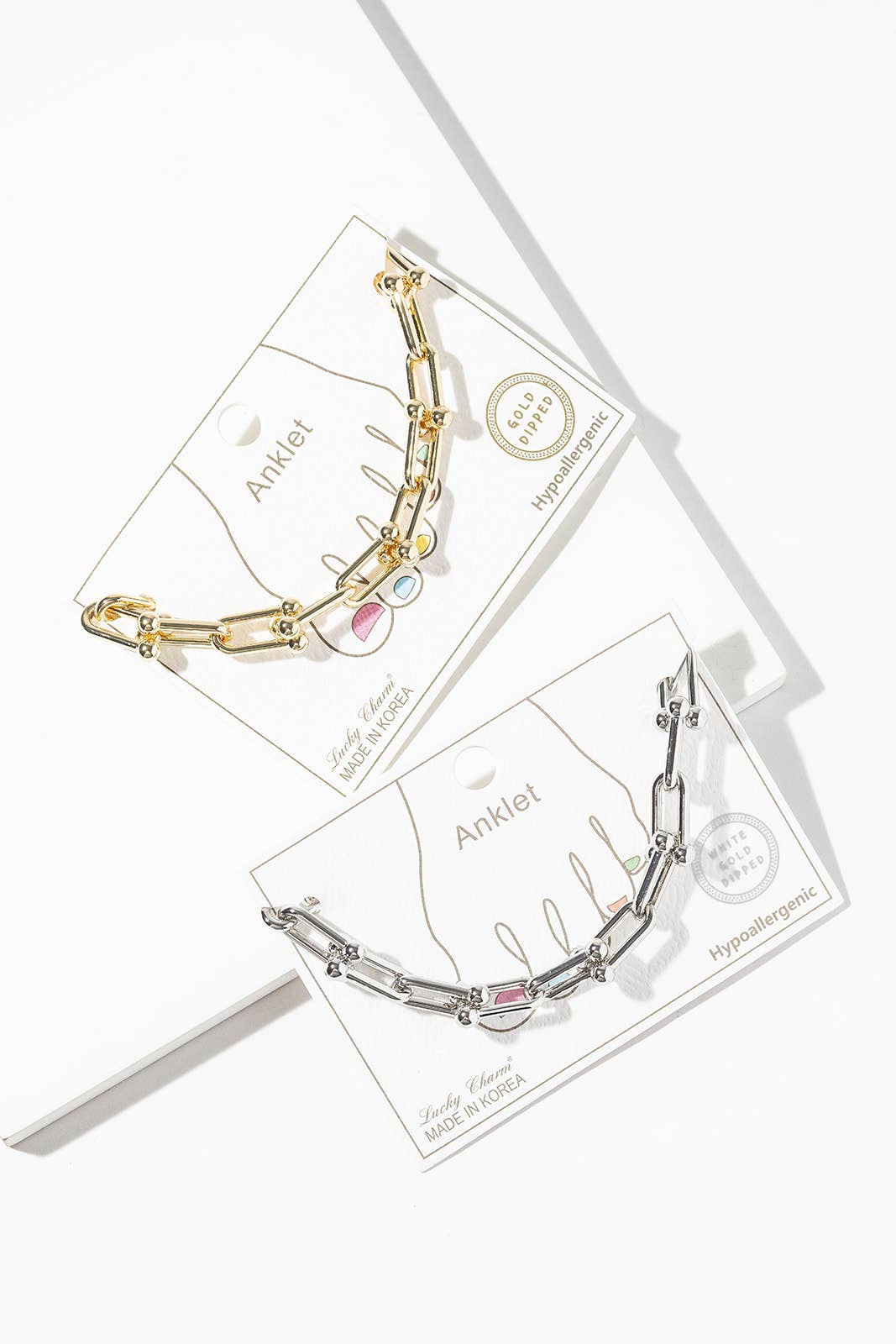 U-Link Hardware Chain Anklet - Gold & Silver Dipped