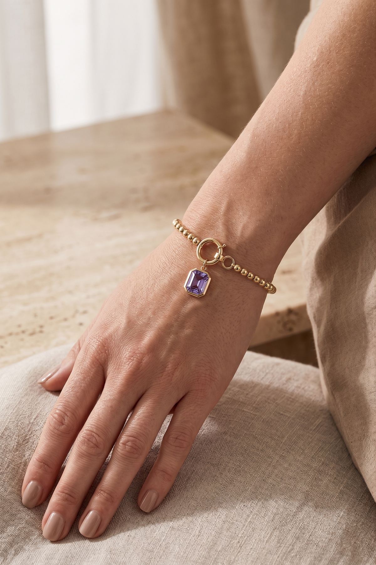 Elegant Birthstone Charm Bracelet