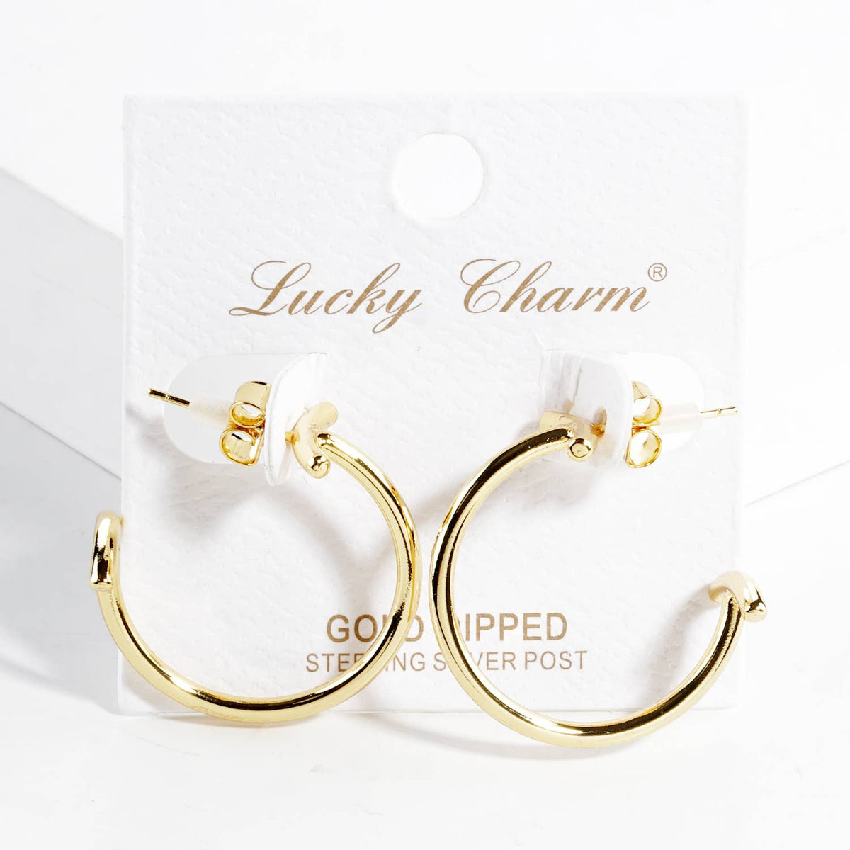 Minimalist Open Hoop Earrings with Sterling Silver Post
