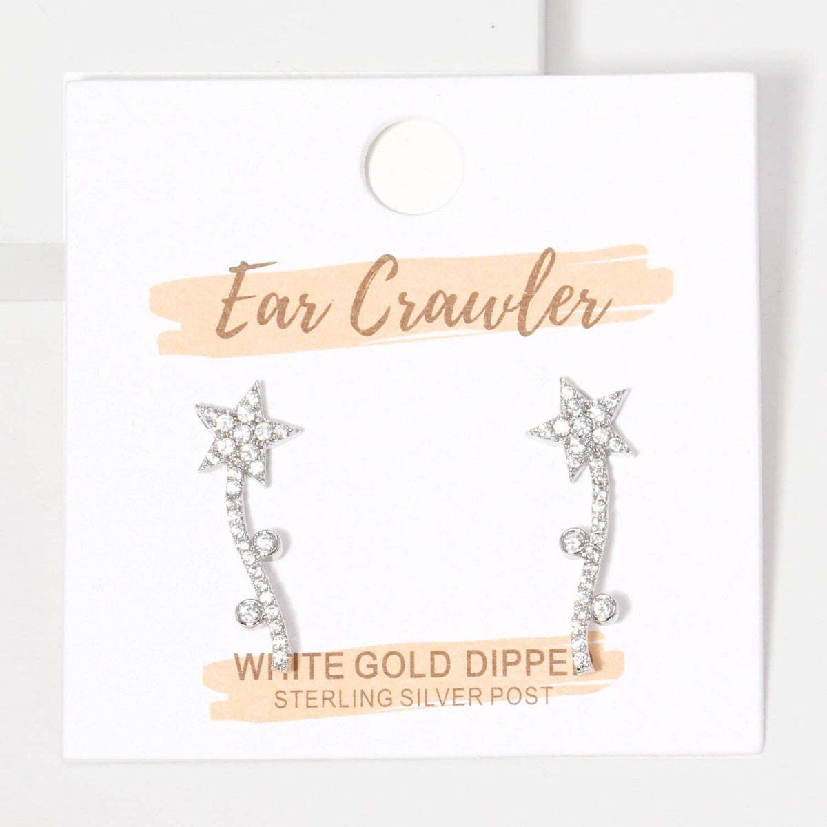 Gold Shooting Star Ear Climber Earrings