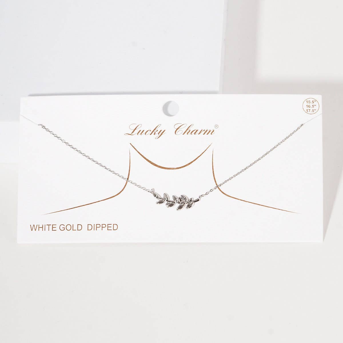 Gold Plated Sideway Monstera Leaf Necklace