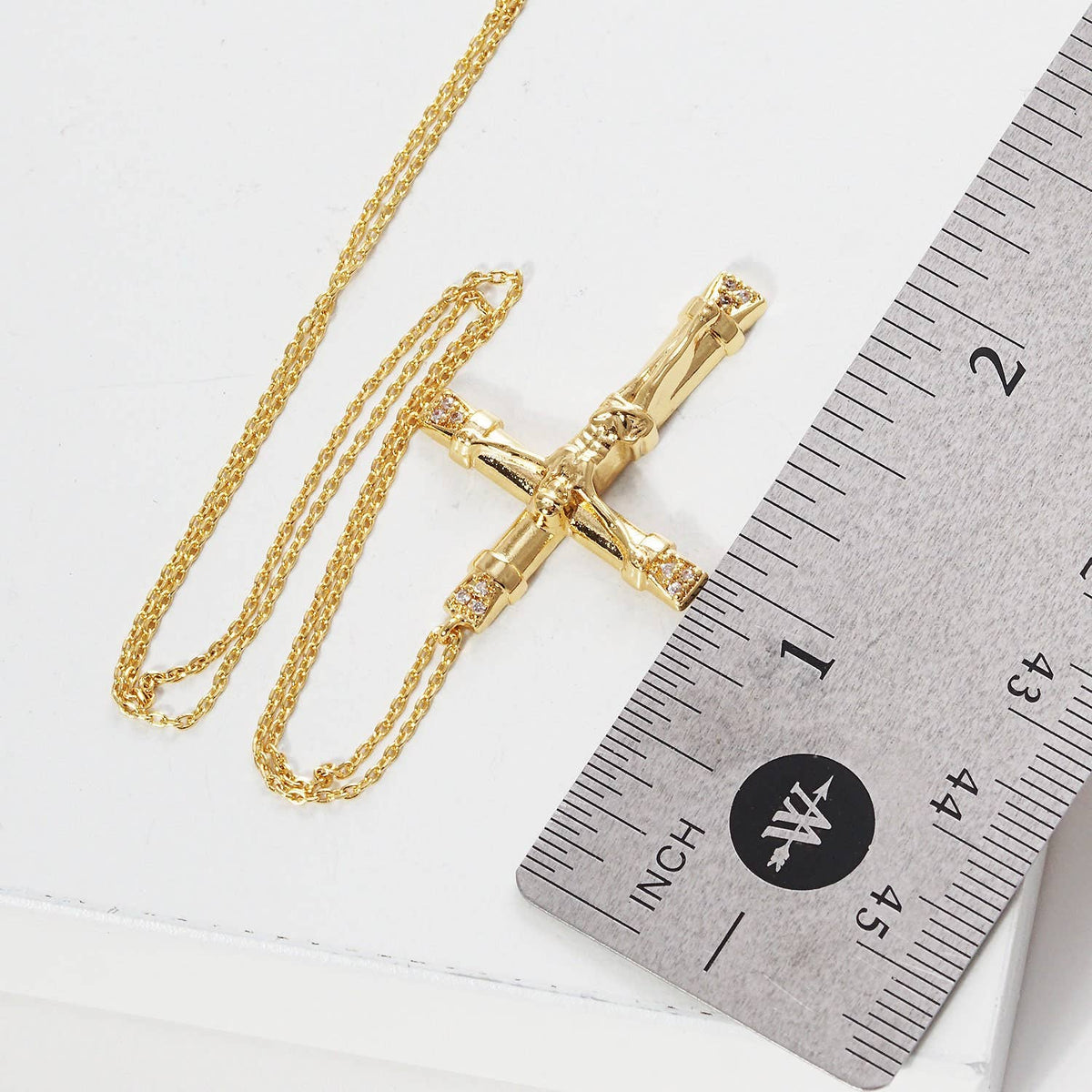 Gold Plated Crucifix Necklace