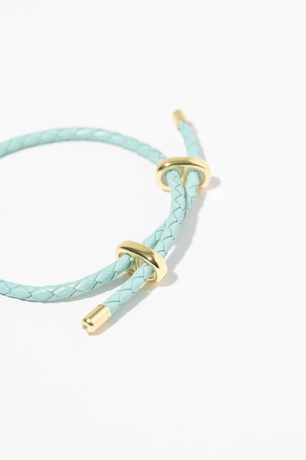 The Radiance Within Braided Leather & Gold Accent Bracelet