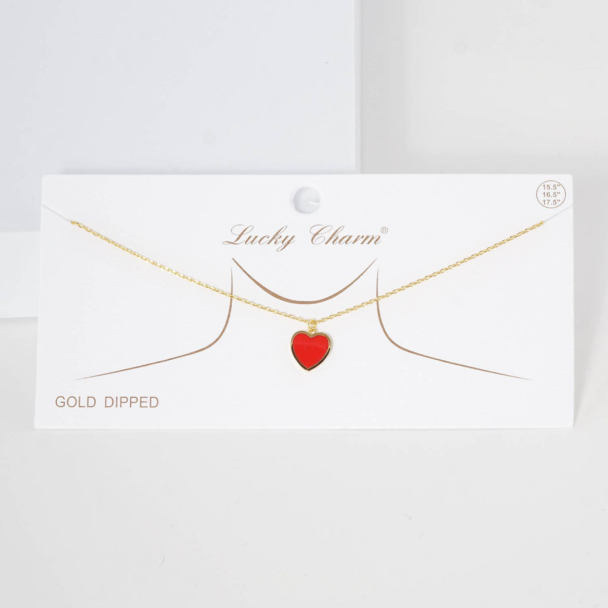 Gold Plated Multicolor Heart Necklace