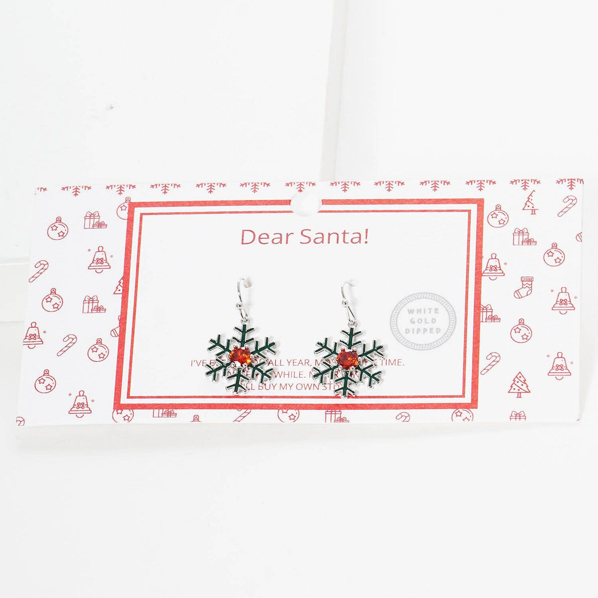 Gold Plated Snowflake Earrings