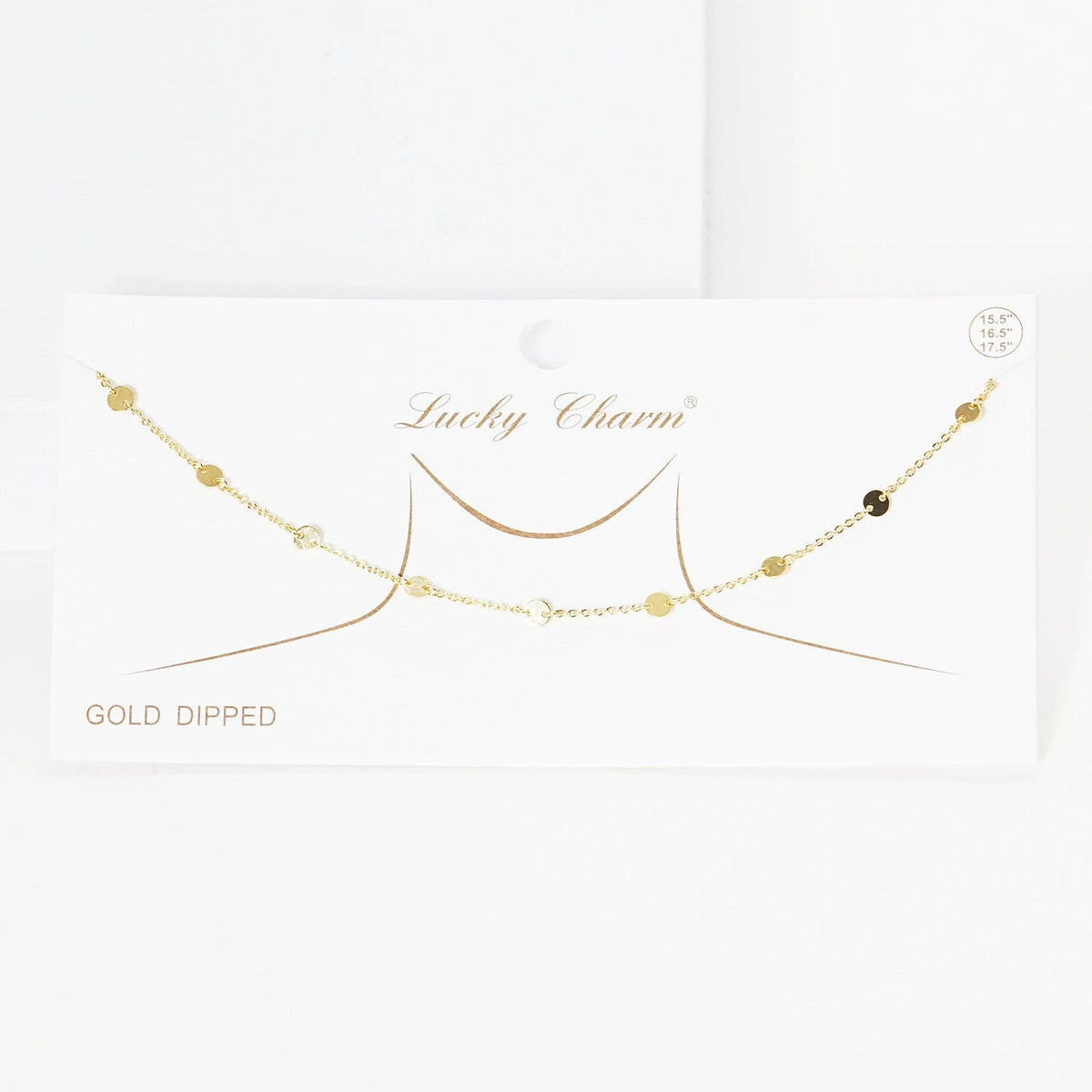 Gold Plated Floating Dot Necklace