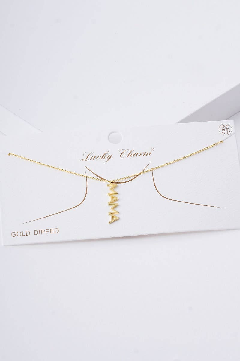 Gold Bold Mama Necklace