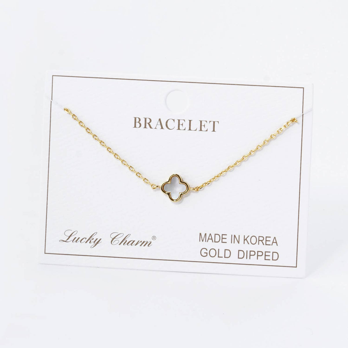 Dainty Clover Charm Bracelet