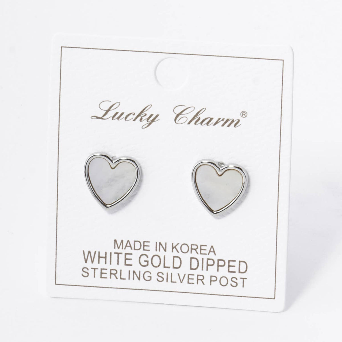 18K GOLD DIPPED 13MM HEART STUD EARRINGS