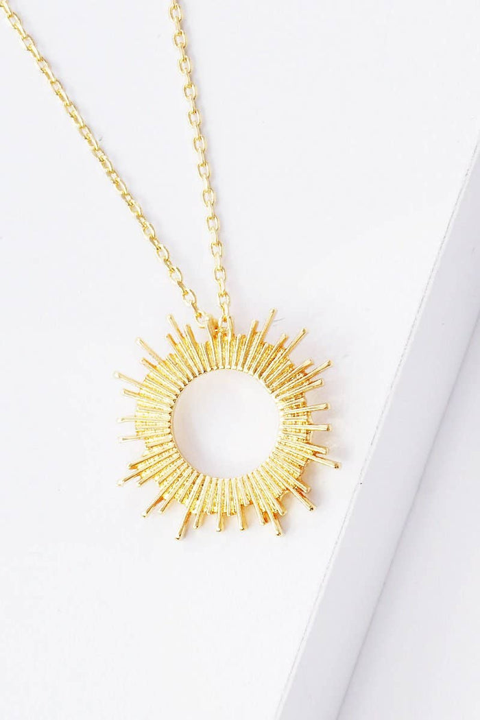 Gold Plated Sunray Necklace