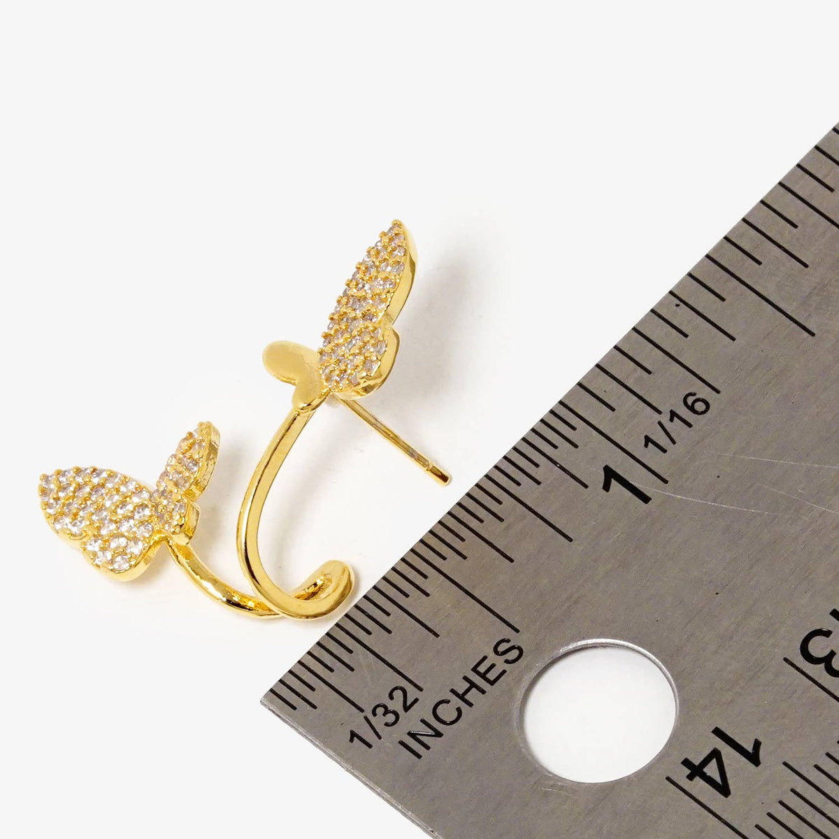 Dainty Butterfly Cubic Zirconia Crawler & Ear Cuff Set