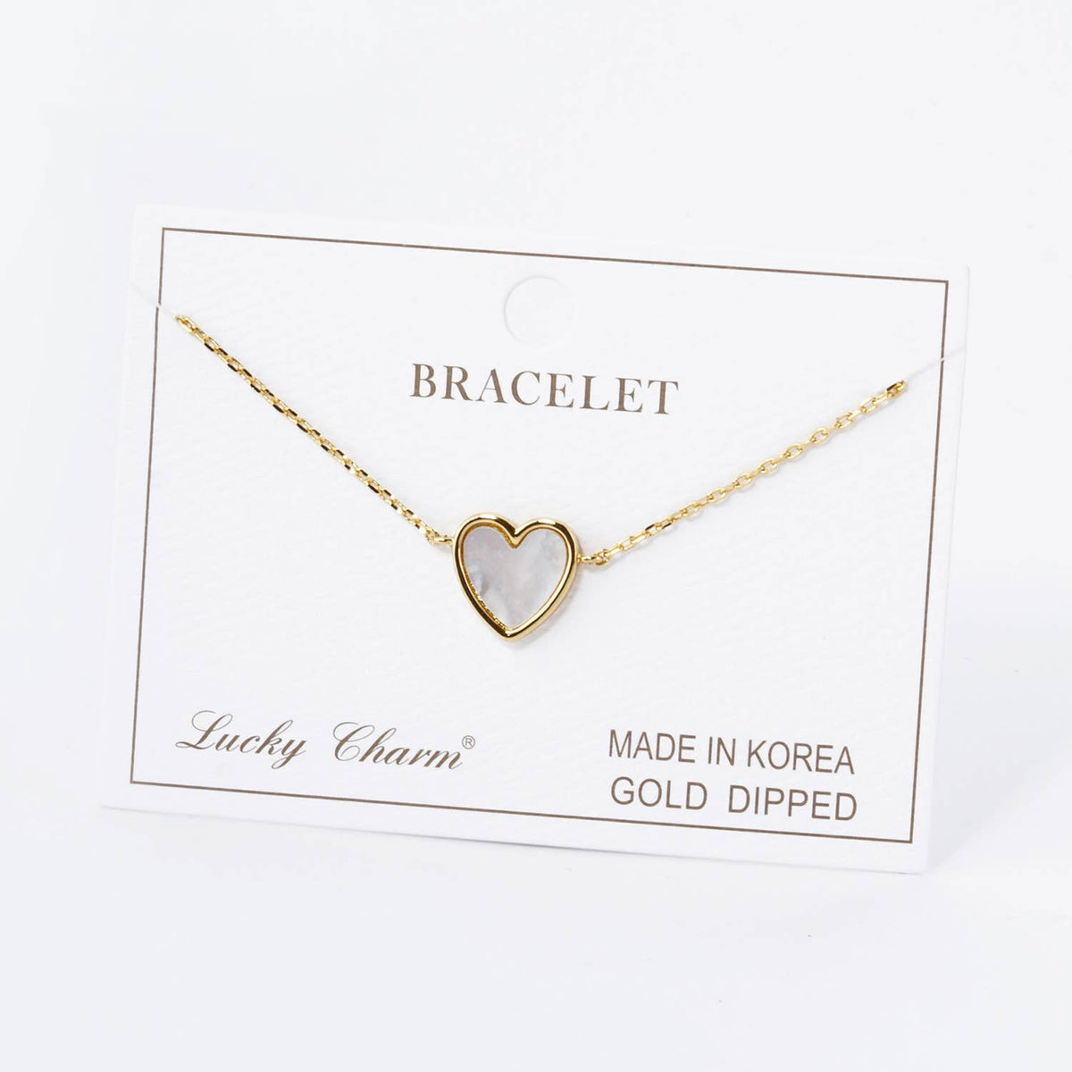Minimalist Heart Charm Bracelet - Multi-Color Collection