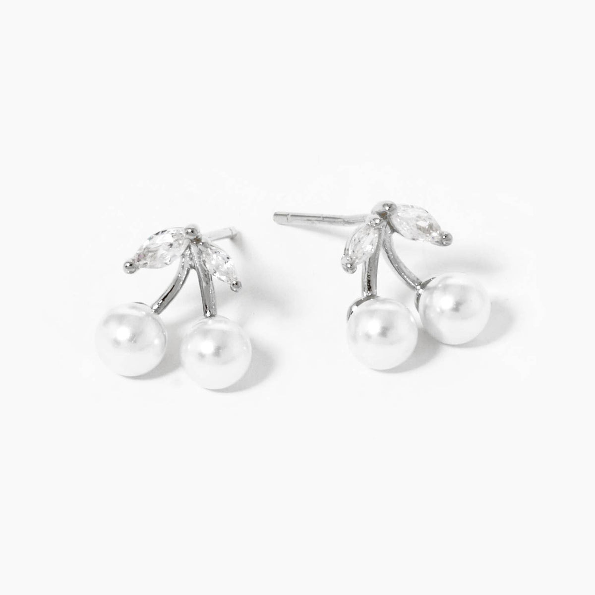 Gold Plated Cherry Stud Earrings