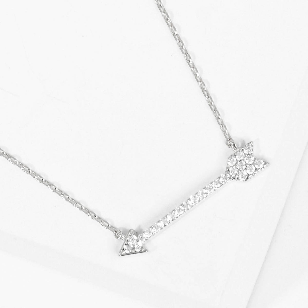 Pavé Diamond Arrow Pendant Necklace