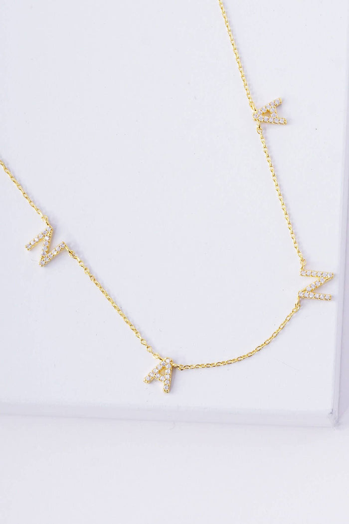 Gold Cubic Spaced Nana Necklace