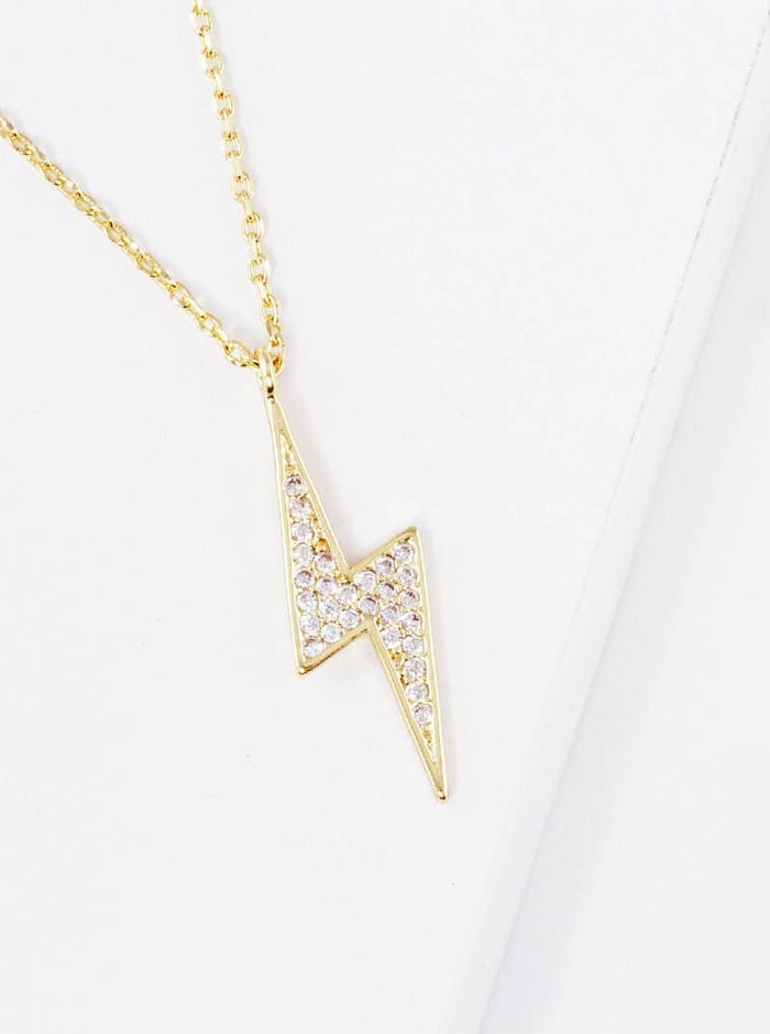 Gold Plated Lightning Bolt Necklace