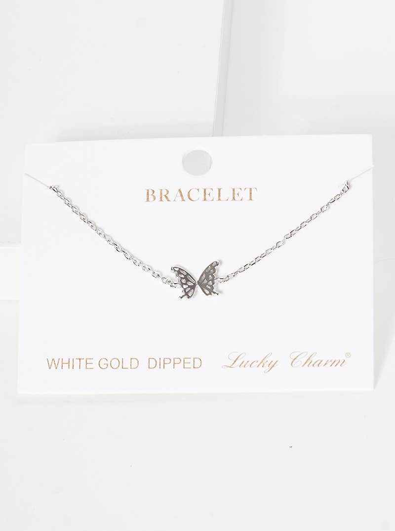 Minimalist Butterfly Charm Bracelet