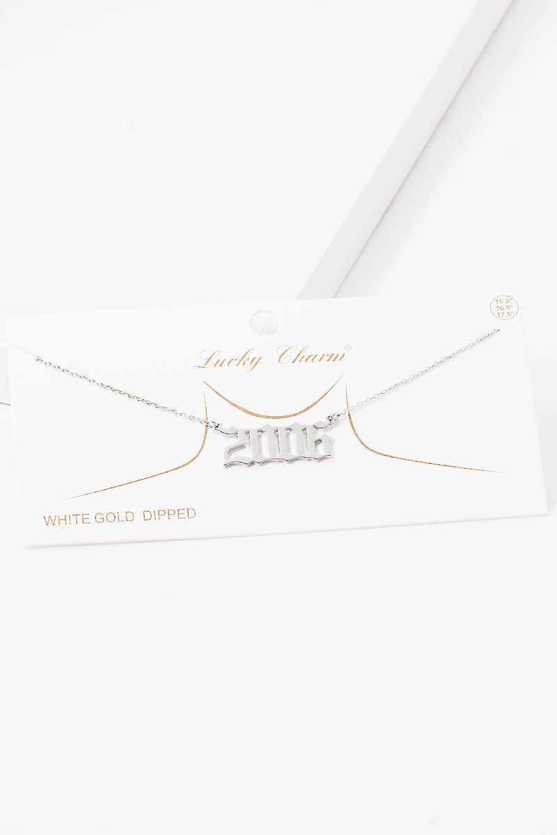 Gold Plated Birth Year Necklace
