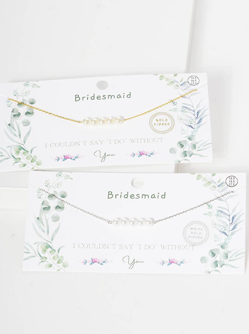 Bridesmaid Pearl Necklace