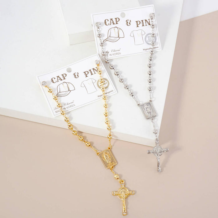 Cap & Pin Rosary Chain Accessory