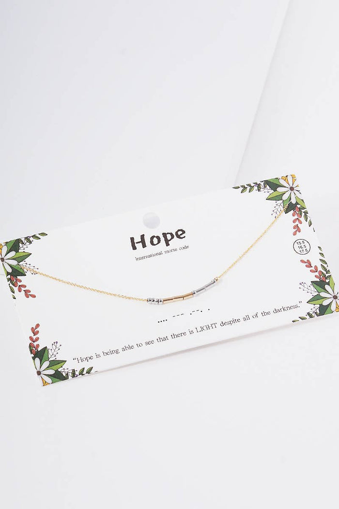 Gold Plated Morse Code Necklace