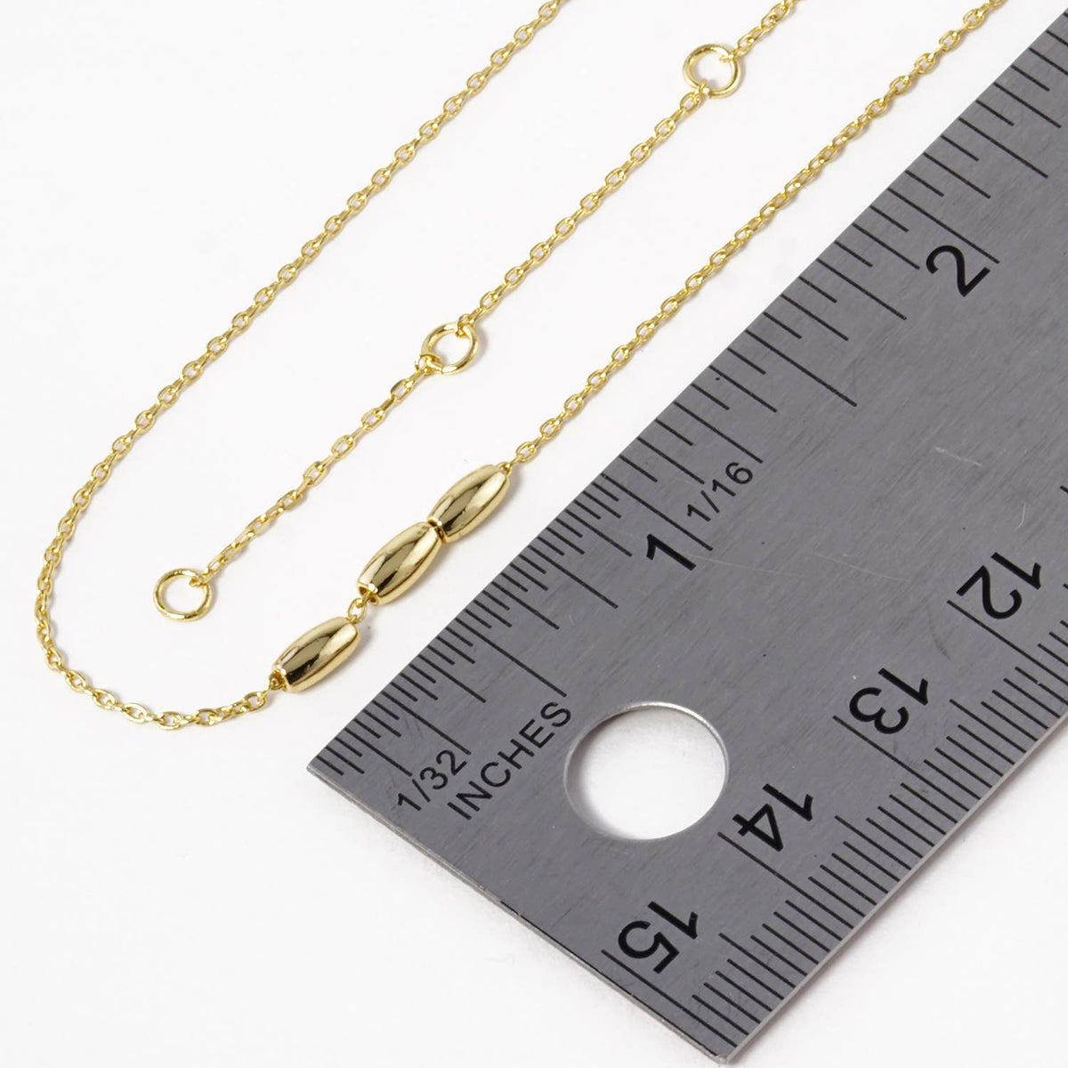 Minimalist Three-Bead Dainty Pendant Necklace