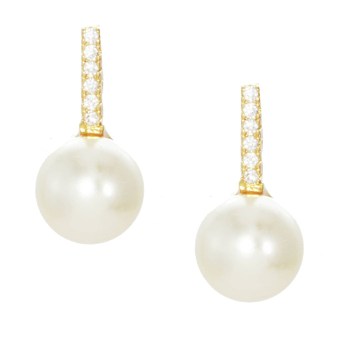 Elegant Bridesmaid Pearl Drop Earrings on Message Card